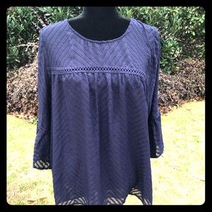 Gorgeous Navy Blue Blouse! NWT!